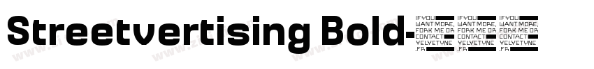 Streetvertising Bold字体转换